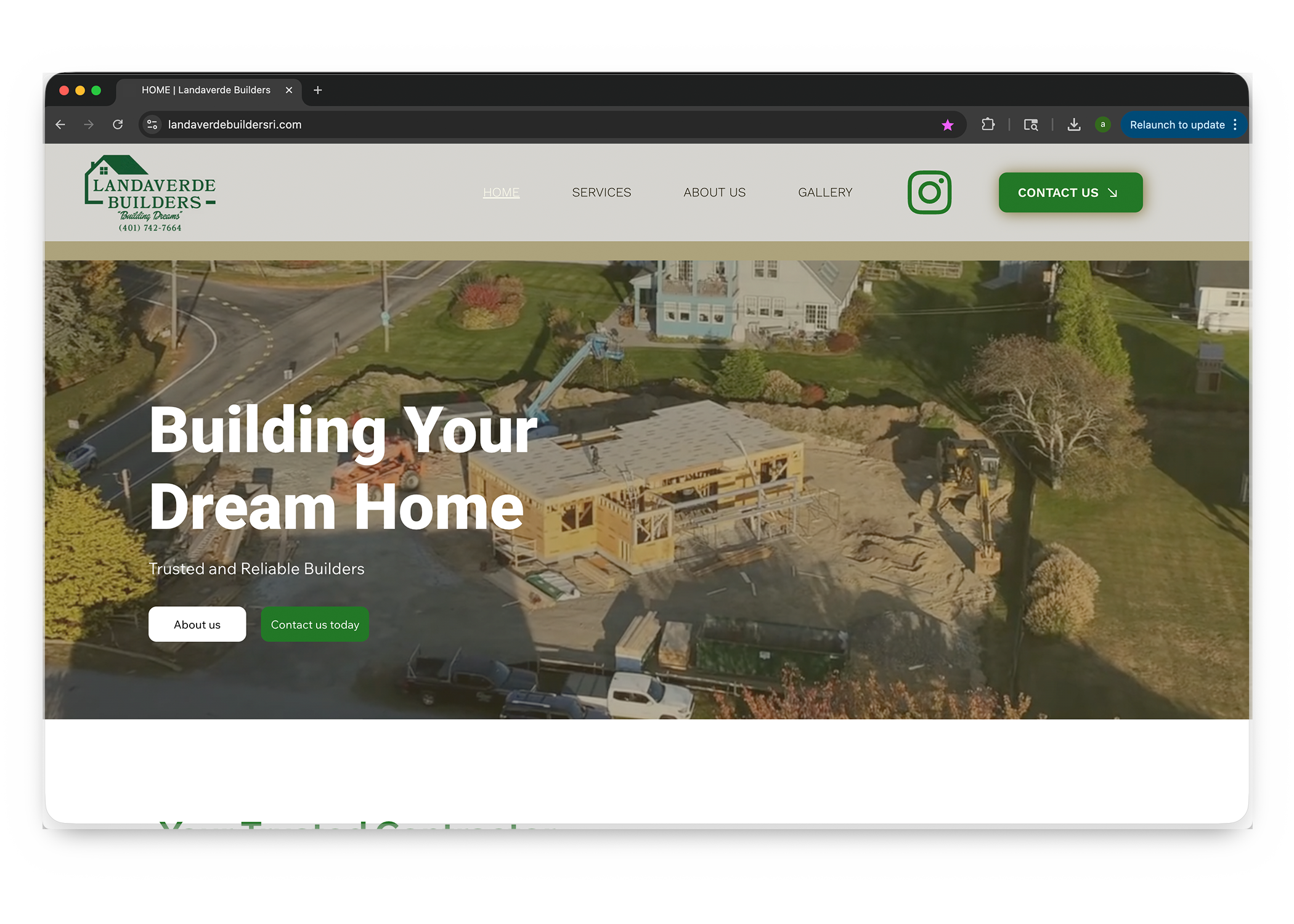 Landaverde Builders website redesign